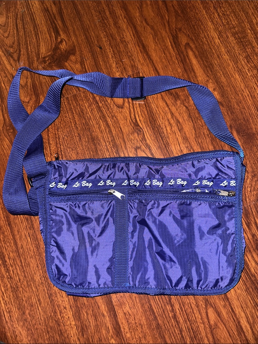 Navy Crossbody Messenger for in brilliant blue. Approx 12” x 9”.